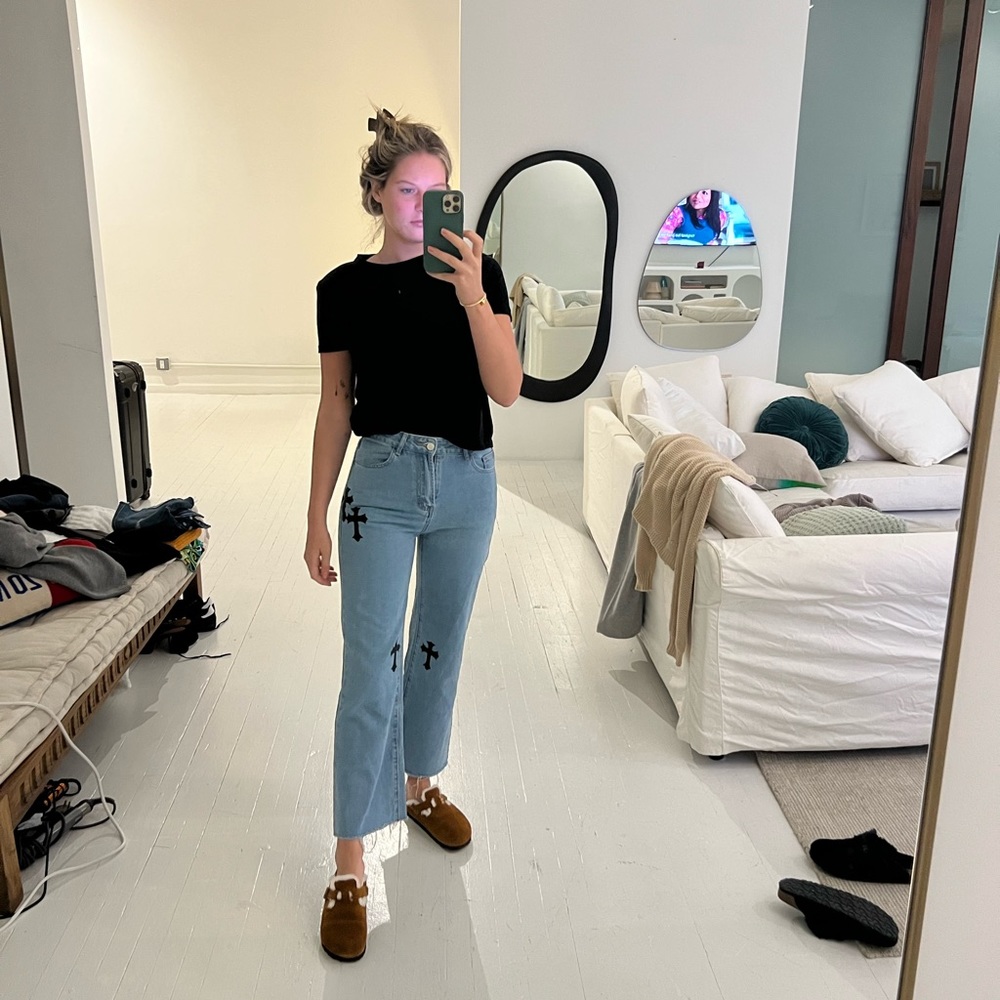 Chrome hearts inspired jeans